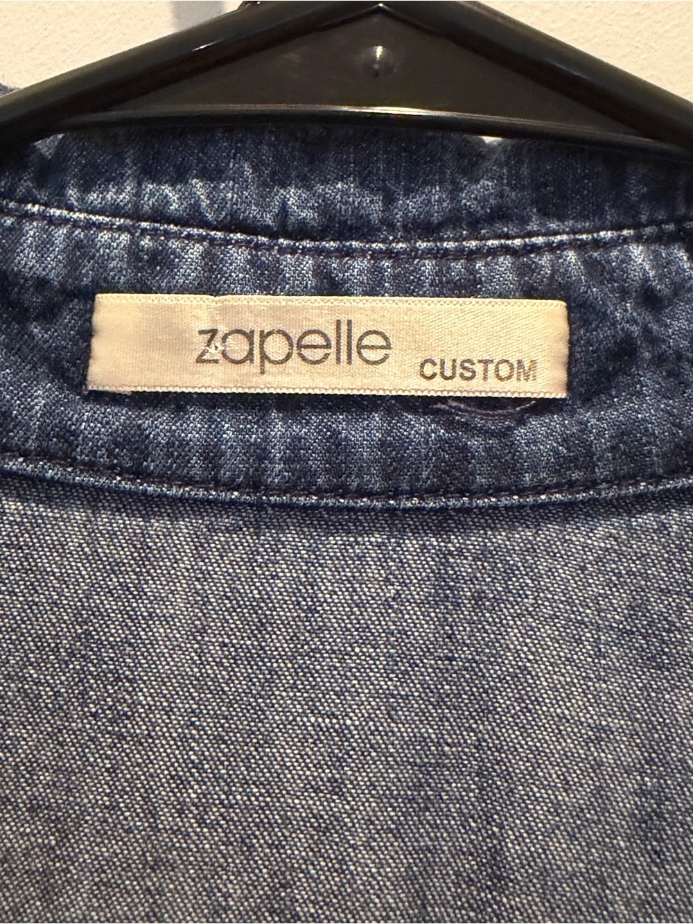 Zapelle Custom 100% Cotton Retro Sleeveless Denim Zip Romper in Dark Blue - Picture 4 of 7